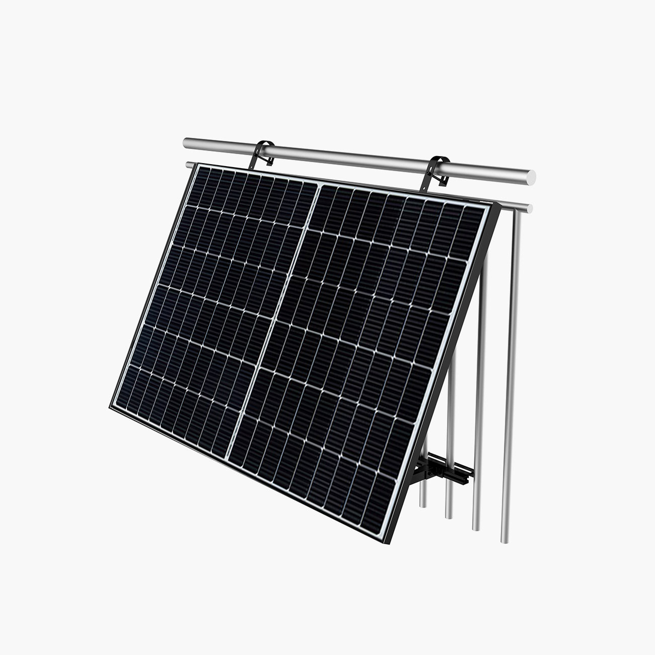 2 Painéis Solares de Varanda (2x425W) com Inversor 800W e Suportes de Fixação