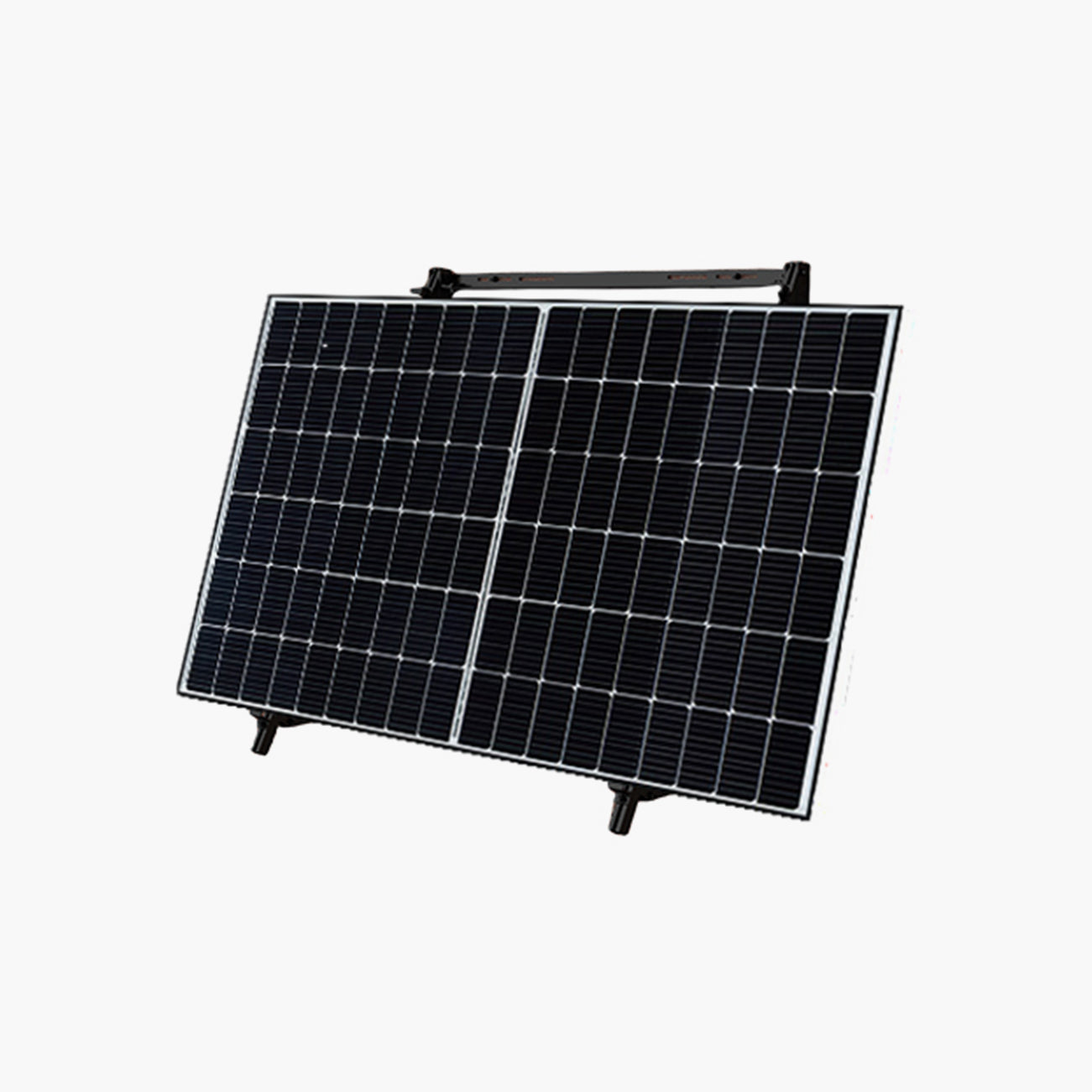 2 Painéis Solares de Chão (2x425W) com Inversor 800W e Suportes de Fixação