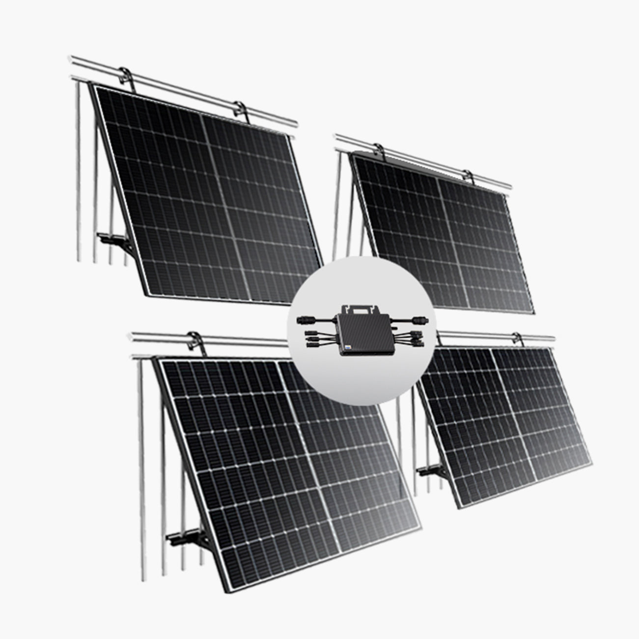 4 Painéis Solares (4x425W) com Inversor 1600W